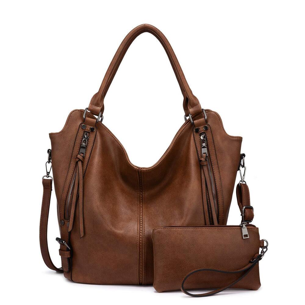 Tote Bag for Women PU Leather Shoulder Bags Fashion Hobo Bags Large Purse and